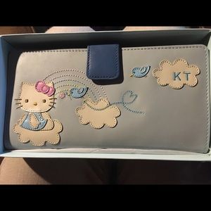 Hello Kitty blue leather wallet cover
